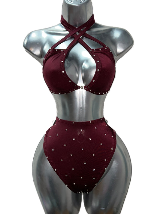 BURGUNDY TWO PIECE
