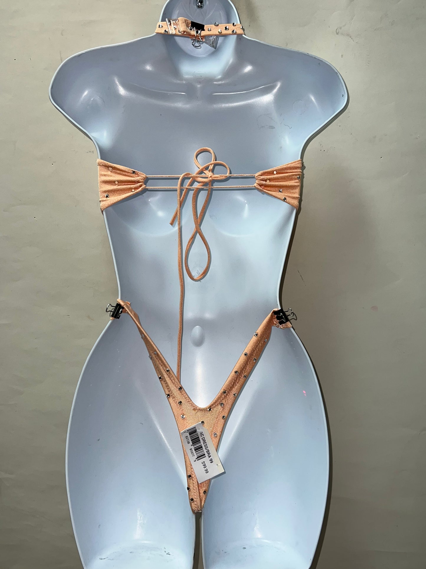 Three Piece Peach Bow Set