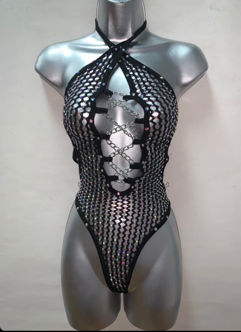 One Piece Rhinestone Ensemble