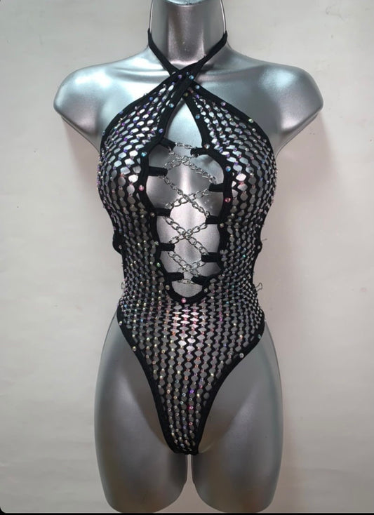 One Piece Rhinestone Ensemble
