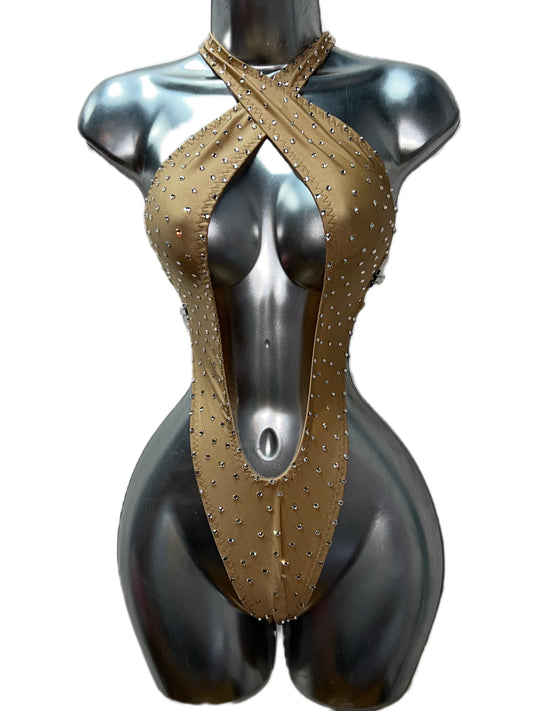 GOLD ONE PIECE BODYSUIT