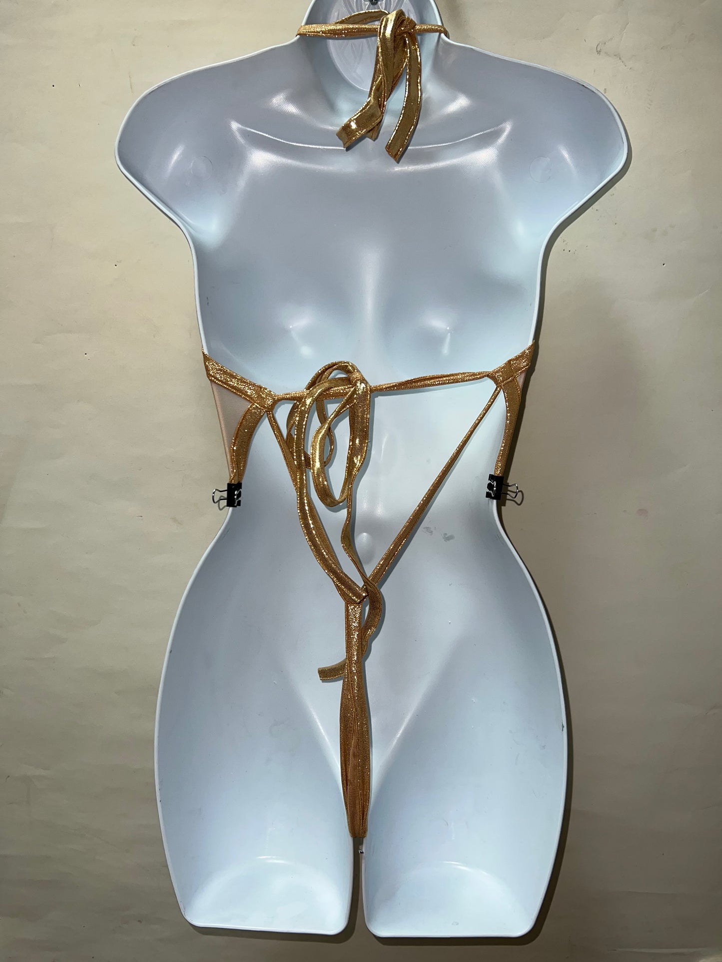 One Piece Nude Rhinestone Ensemble