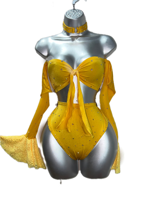 Three Piece High Waist Short Set