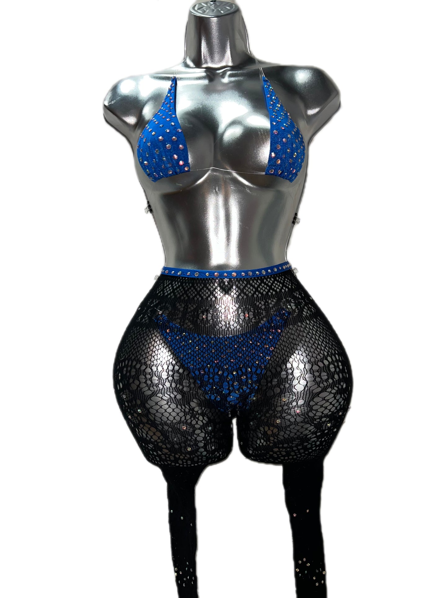 BLUE THREE PIECE PANTS SET