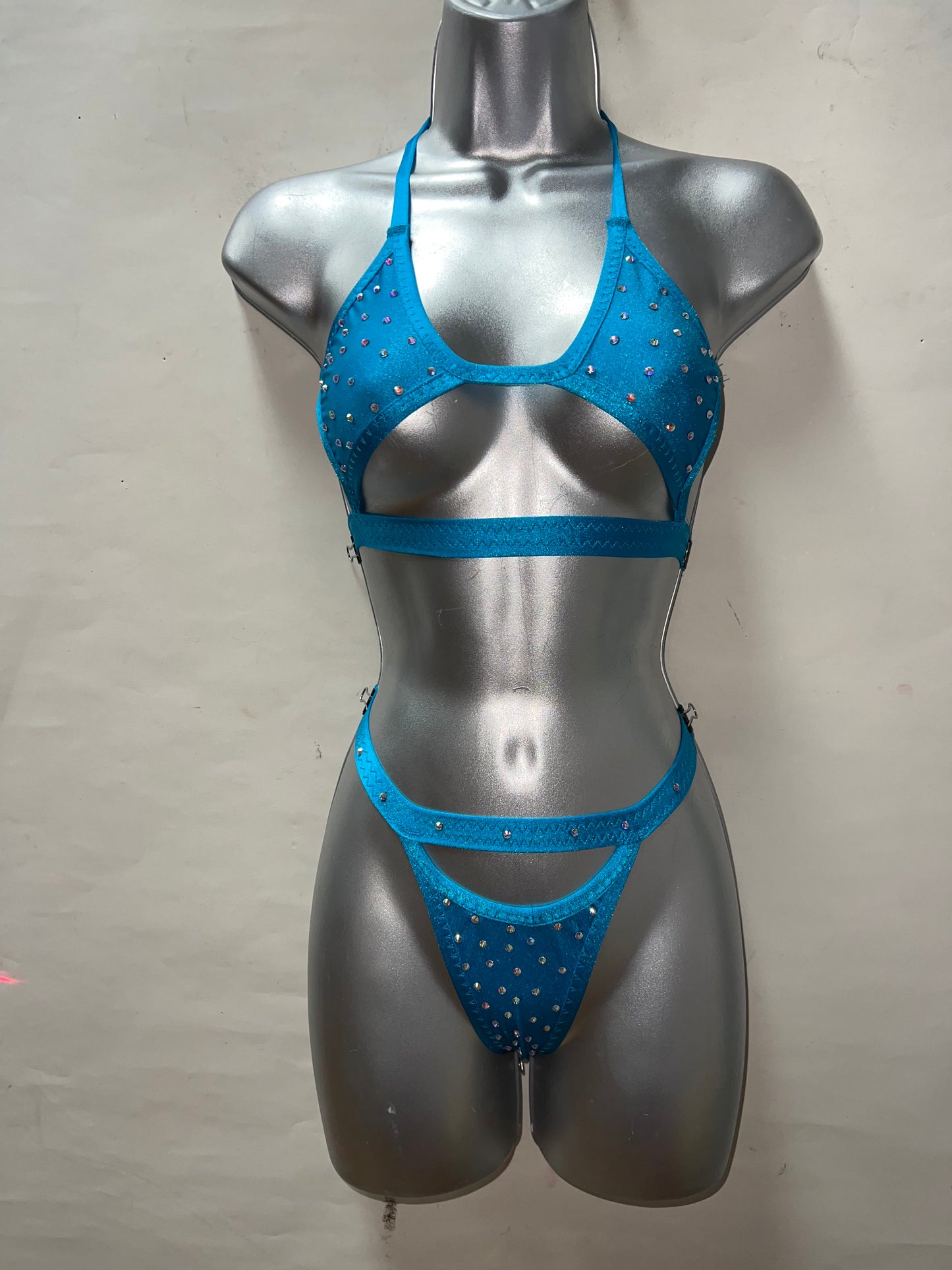 STRAPPY BLUE TWO PIECE