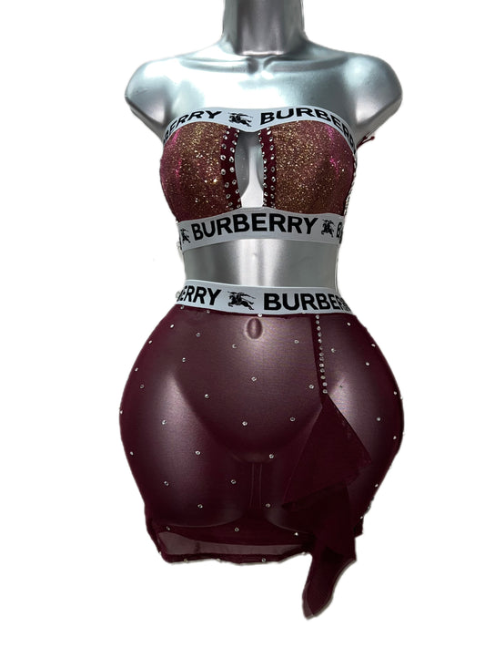 STRAPLESS TOP WITH SHEET SKIRT SET