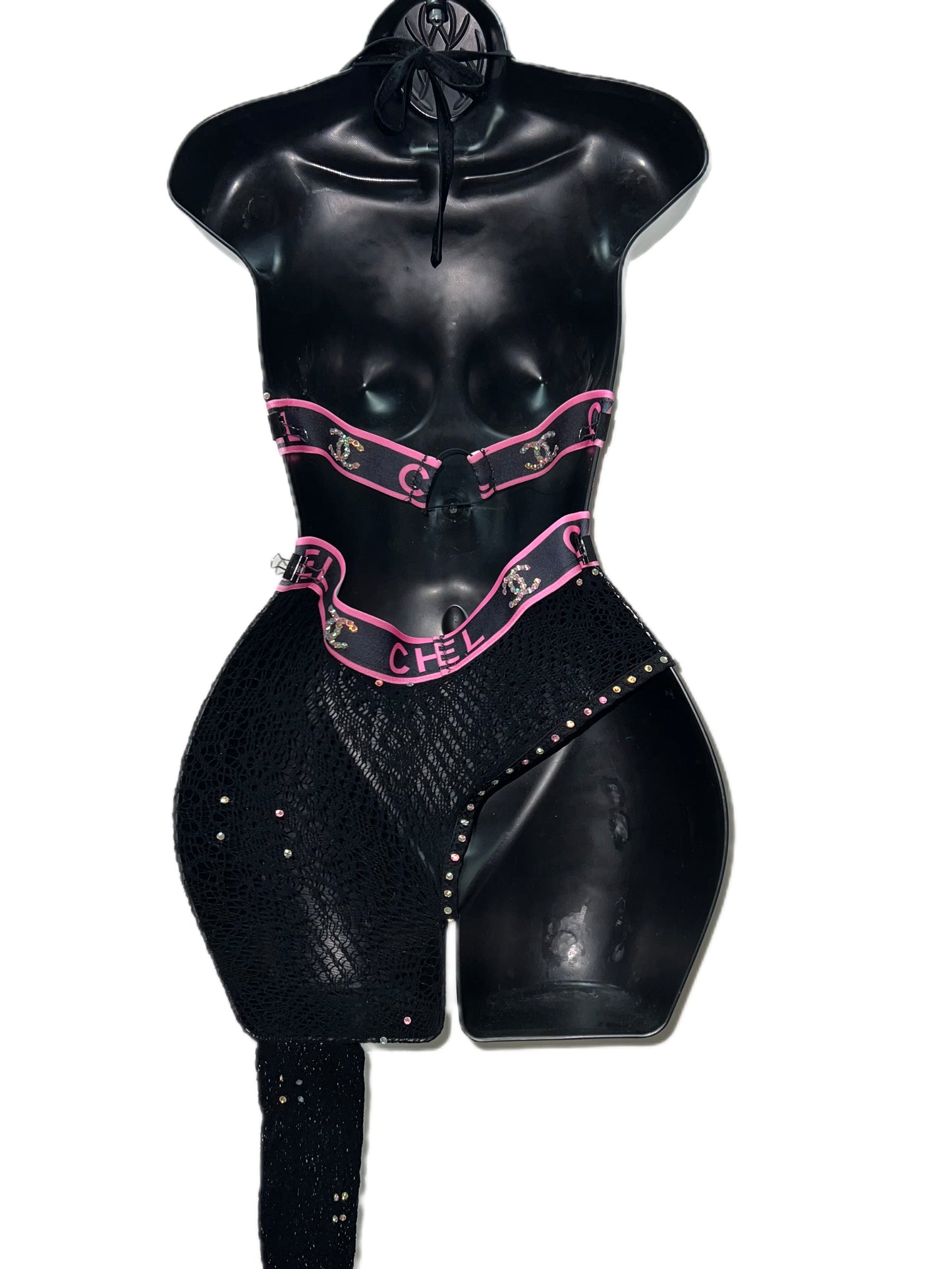 PINK AND BLACK TWO PIECE SET