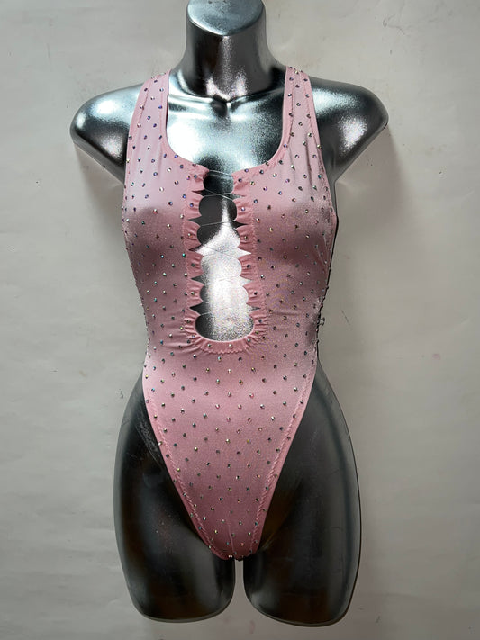 Rhinestone’s Baby Pink One Piece