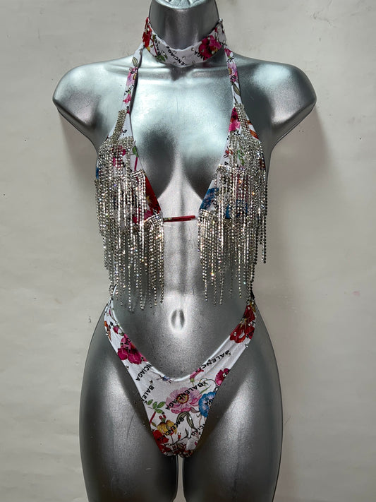 Two Piece Set w/ Rhinestone Top