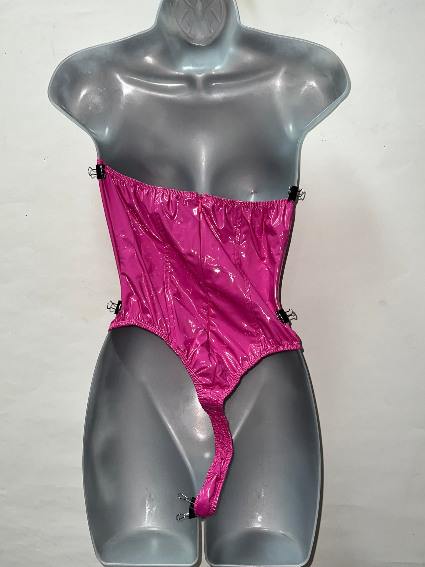 Pink Vinyl One Piece Ensemble