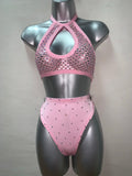 PINK FISHNET TWO PIECE
