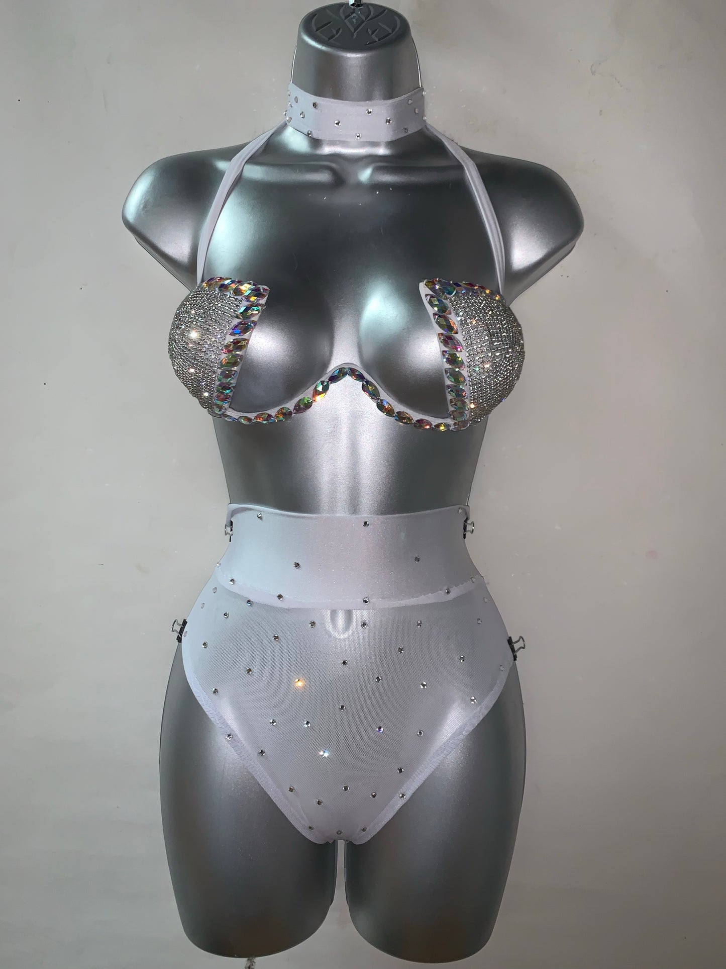 Two Piece Rhinestone Short Set