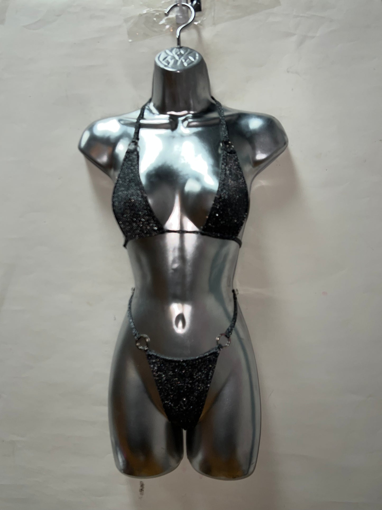 Two Piece Lurex Grey Set