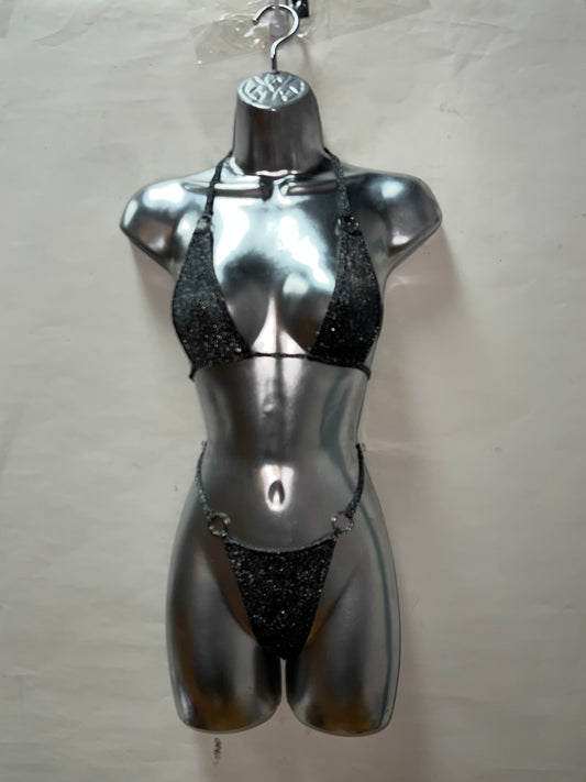 Two Piece Lurex Grey Set