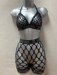 Two Piece Triangle Top Short Set