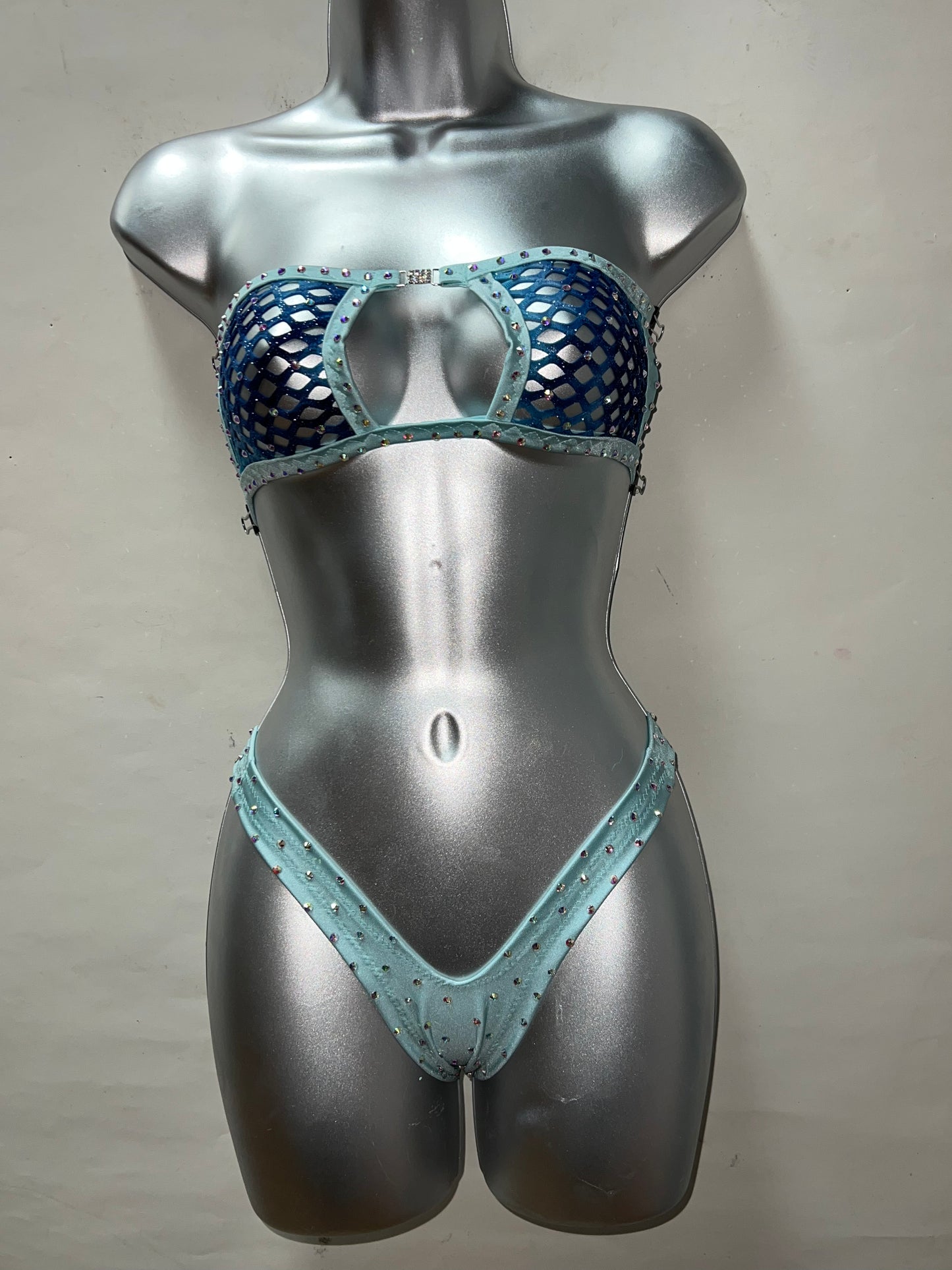 Two Piece Blue Net Set