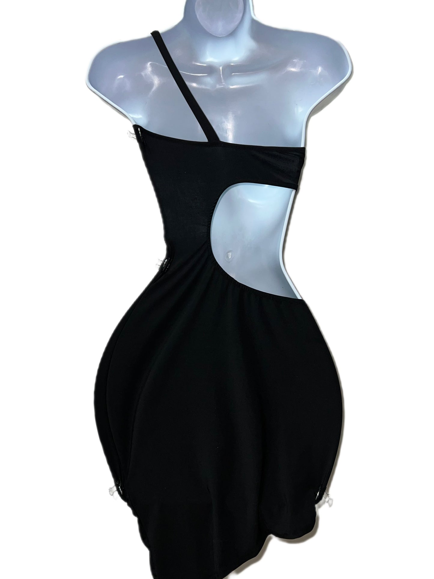 BLACK CUT-OUT DRESS