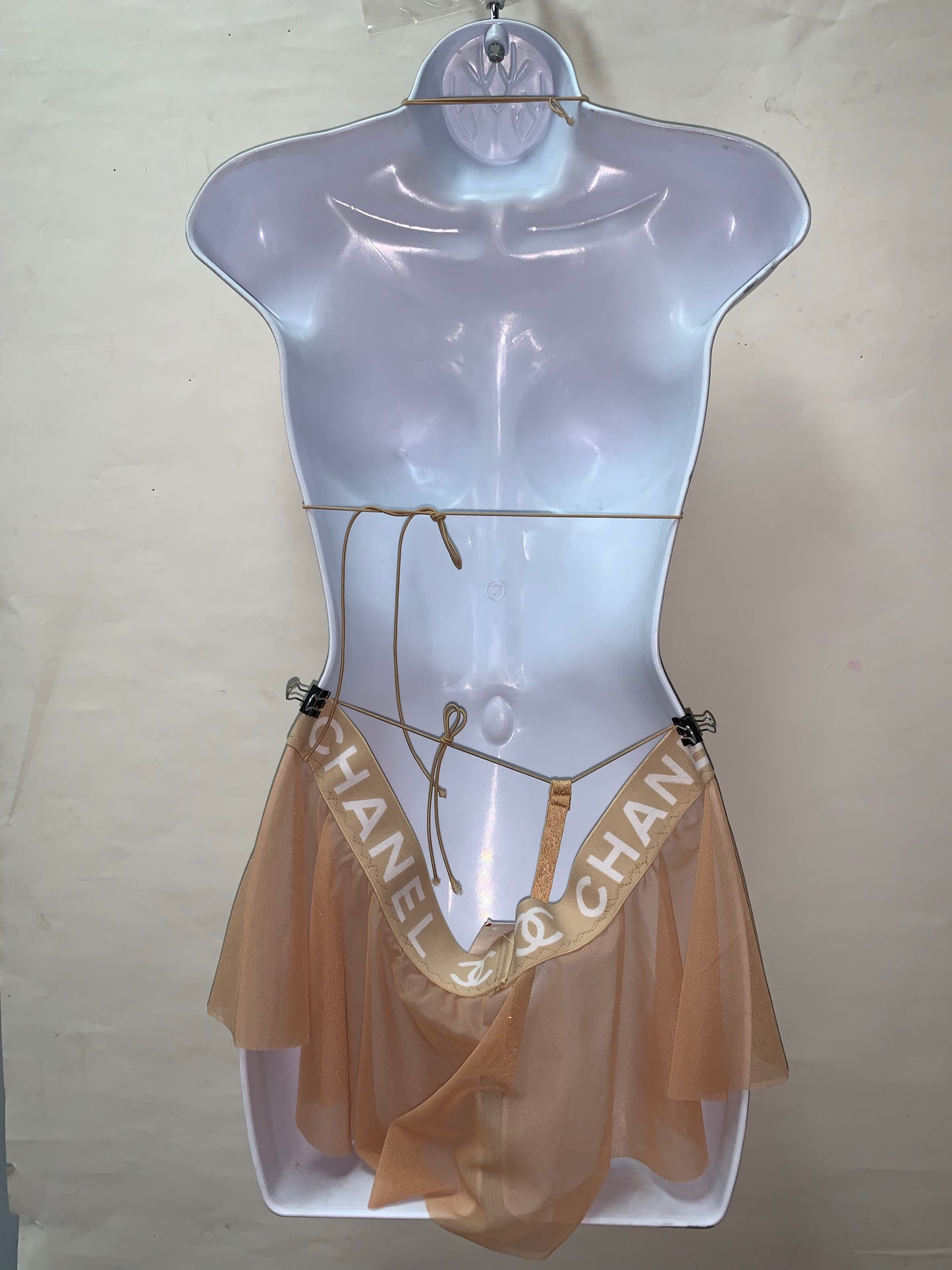 NUDE THREE PIECE SKIRT SET