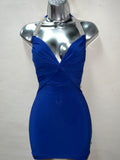 Rhinestone Blue Dress