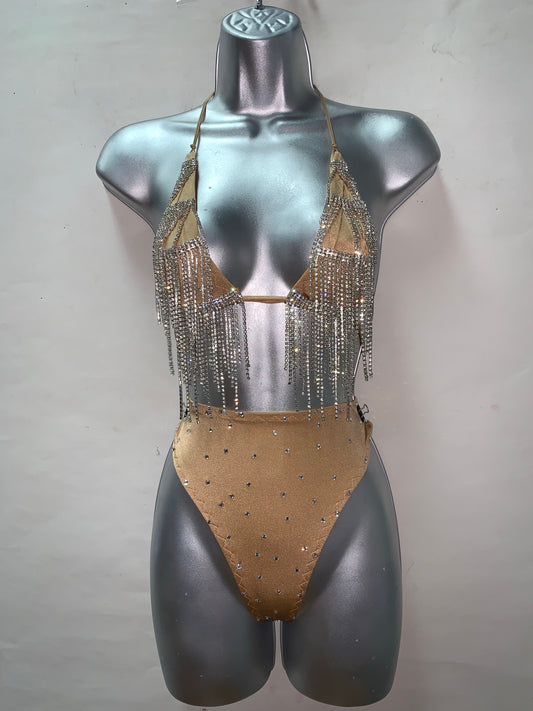 NUDE FRINGE SET