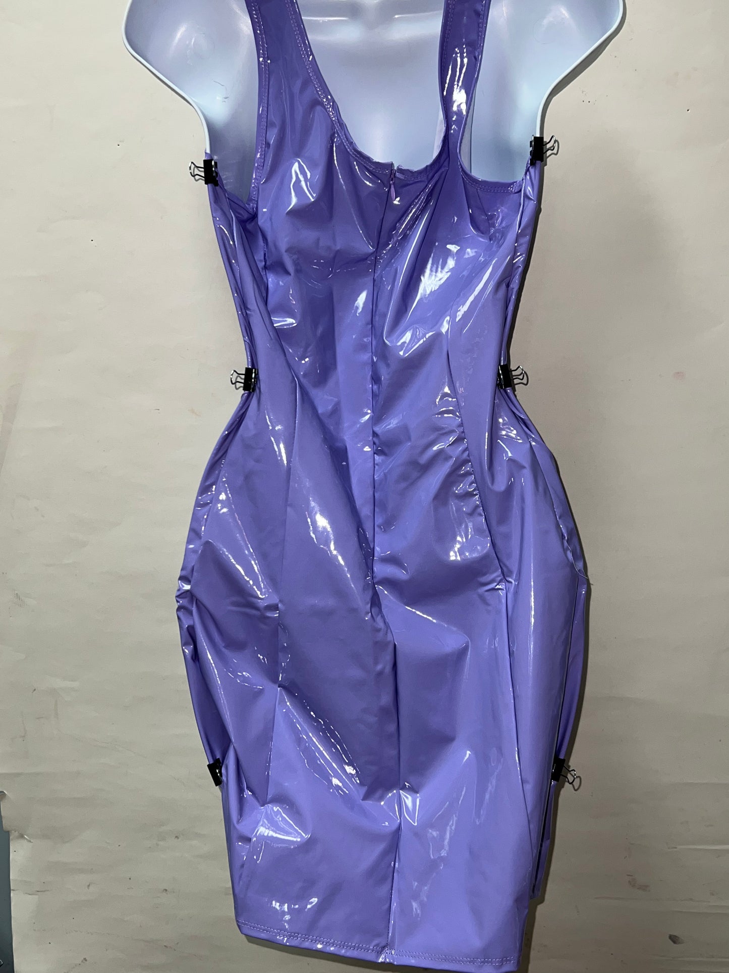 Lavender Vinyl Halter Dress