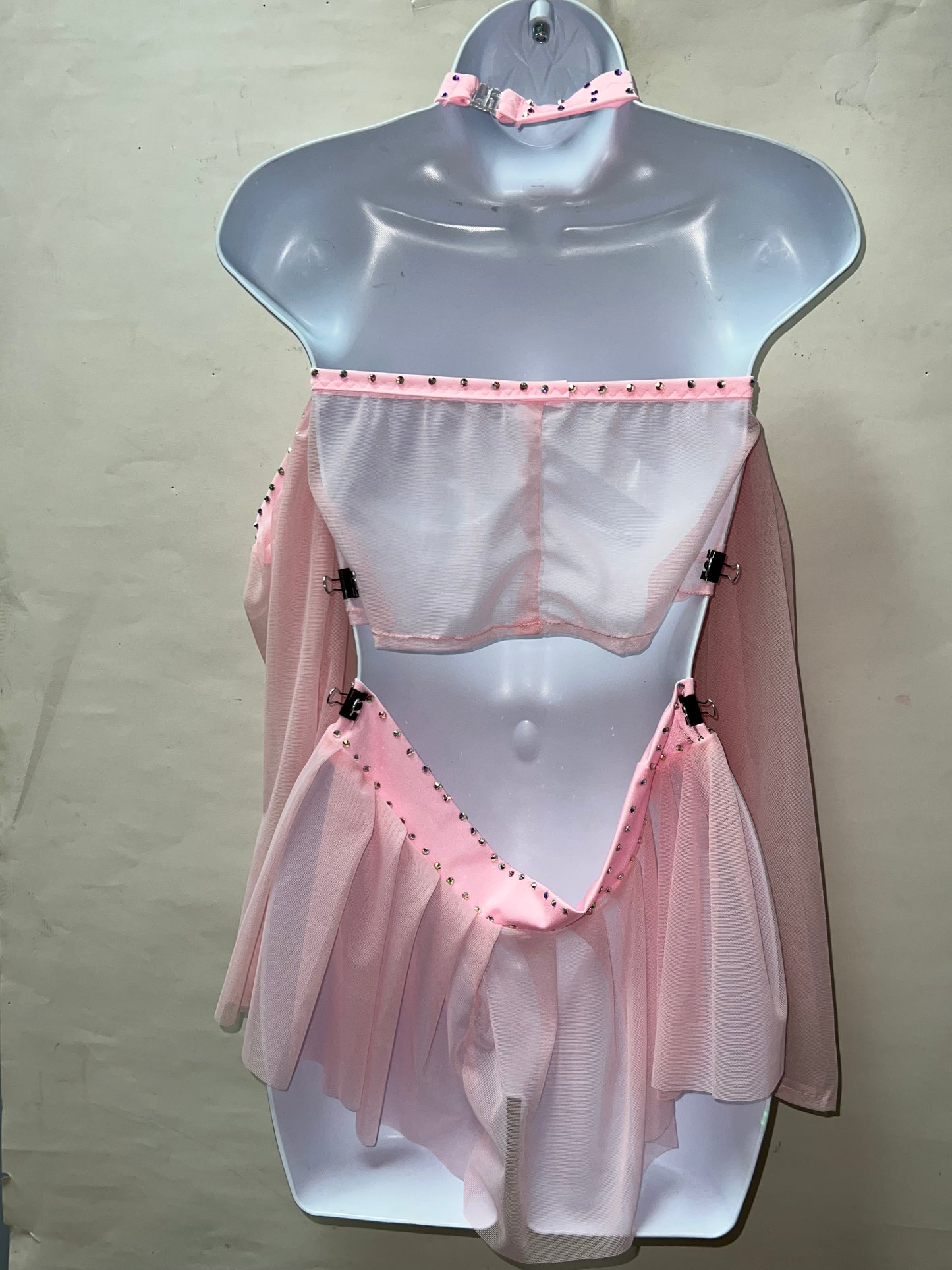 Three Piece Pink Skirt Set