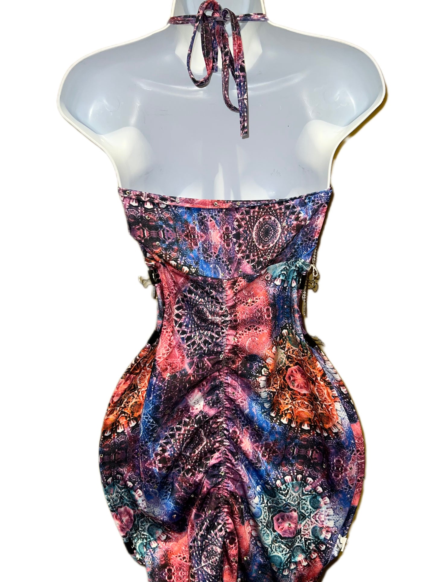 Two -Tone Rhinestone Dress