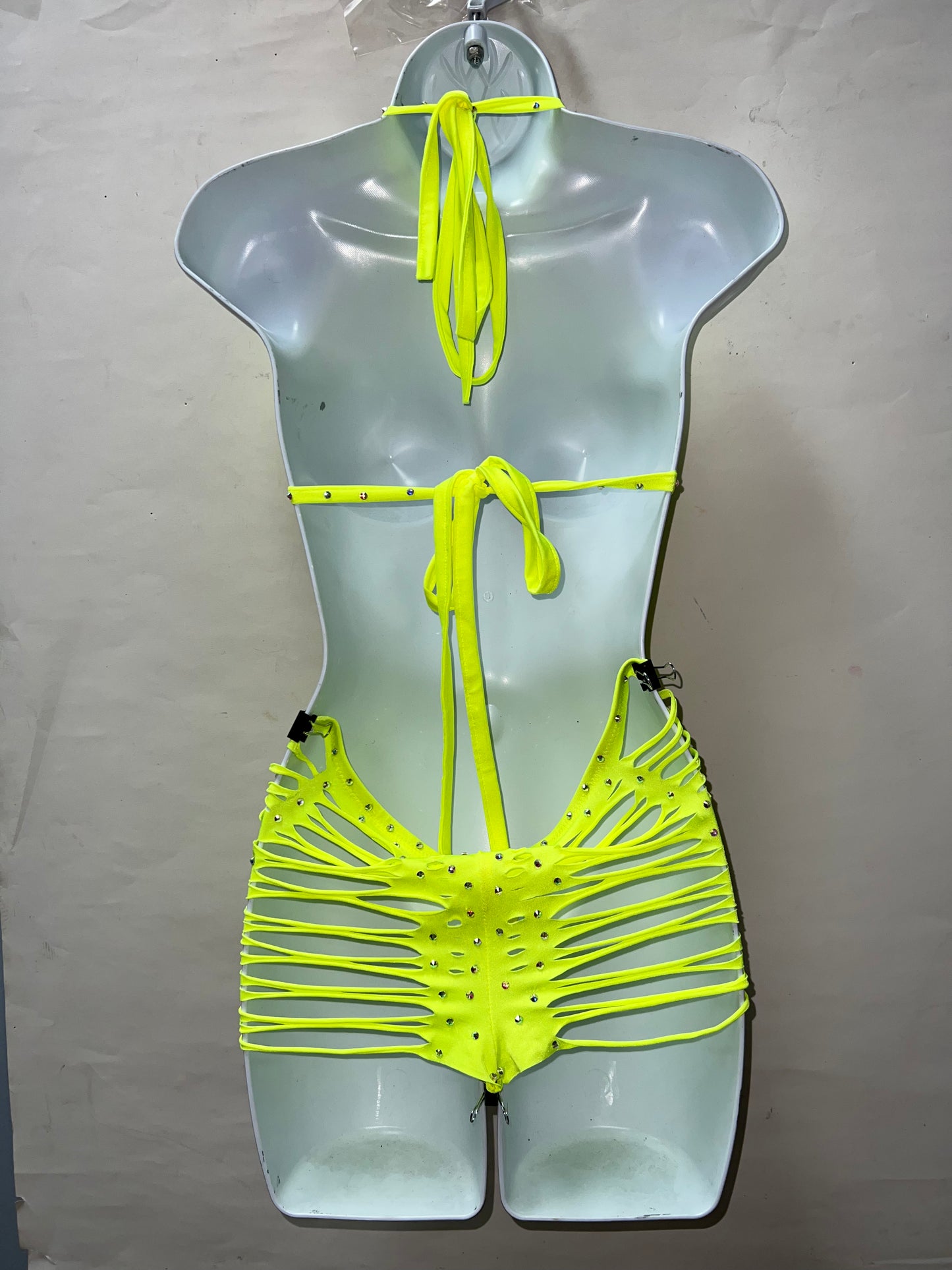 Two Piece Neon Fringe Set