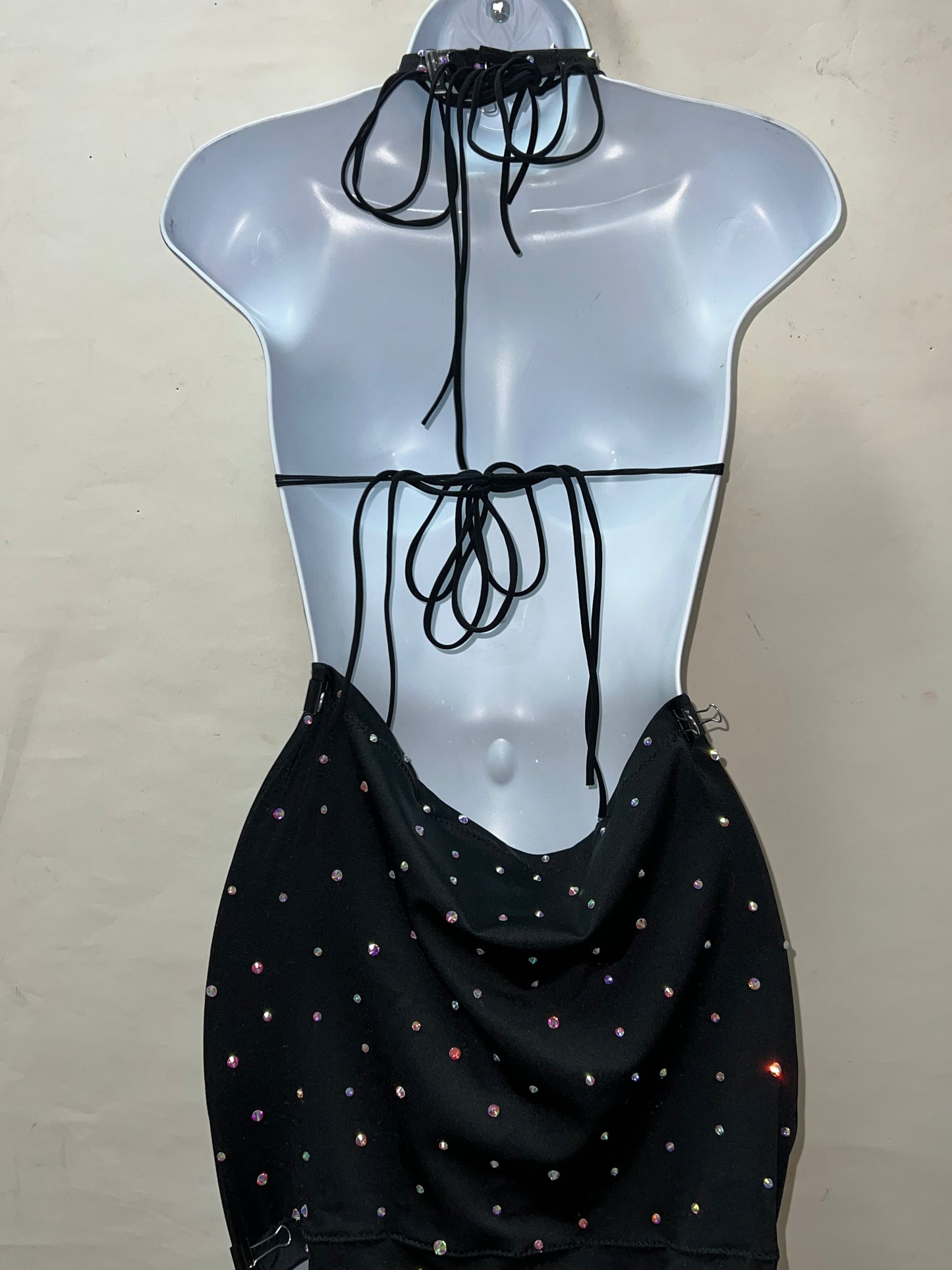 Four Piece Blk Bra Skirt Set