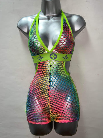 ONE PIECE COLORFUL FISHNET