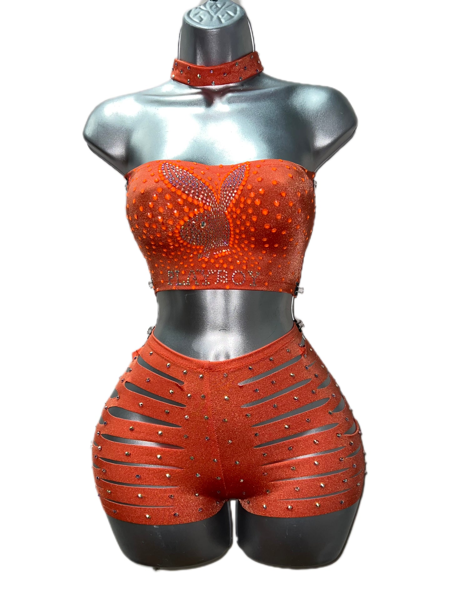 ORANGE SHORTS SET