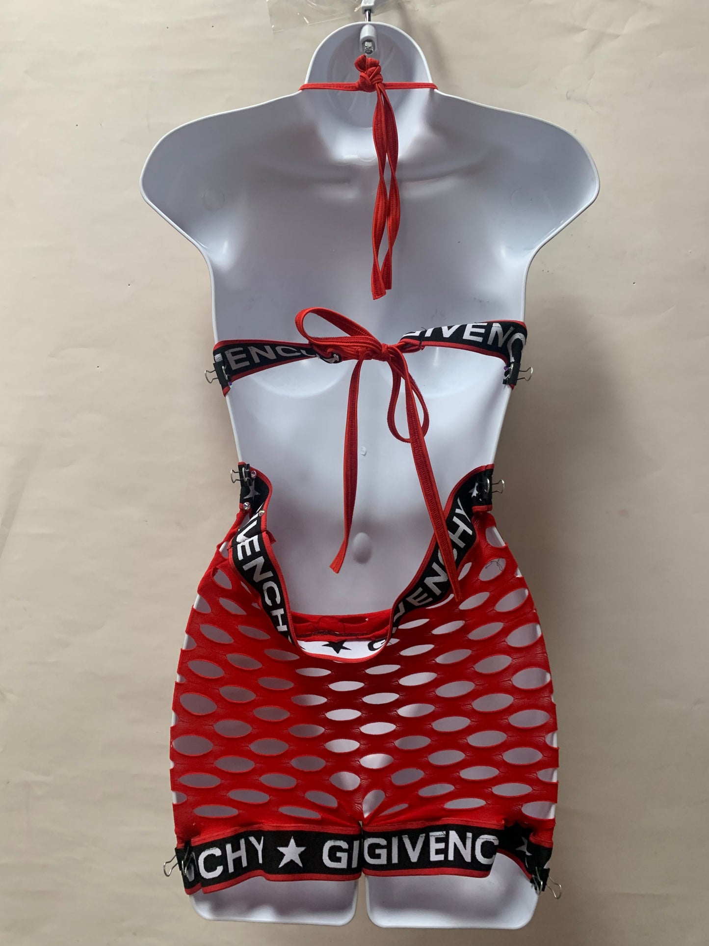 Red Two Piece Short Set