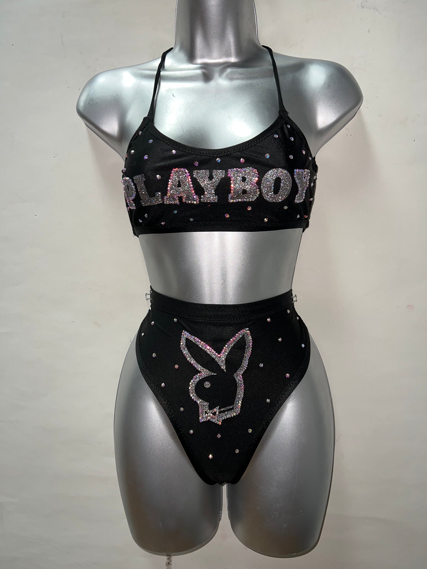 Two Piece Black Bunny Set
