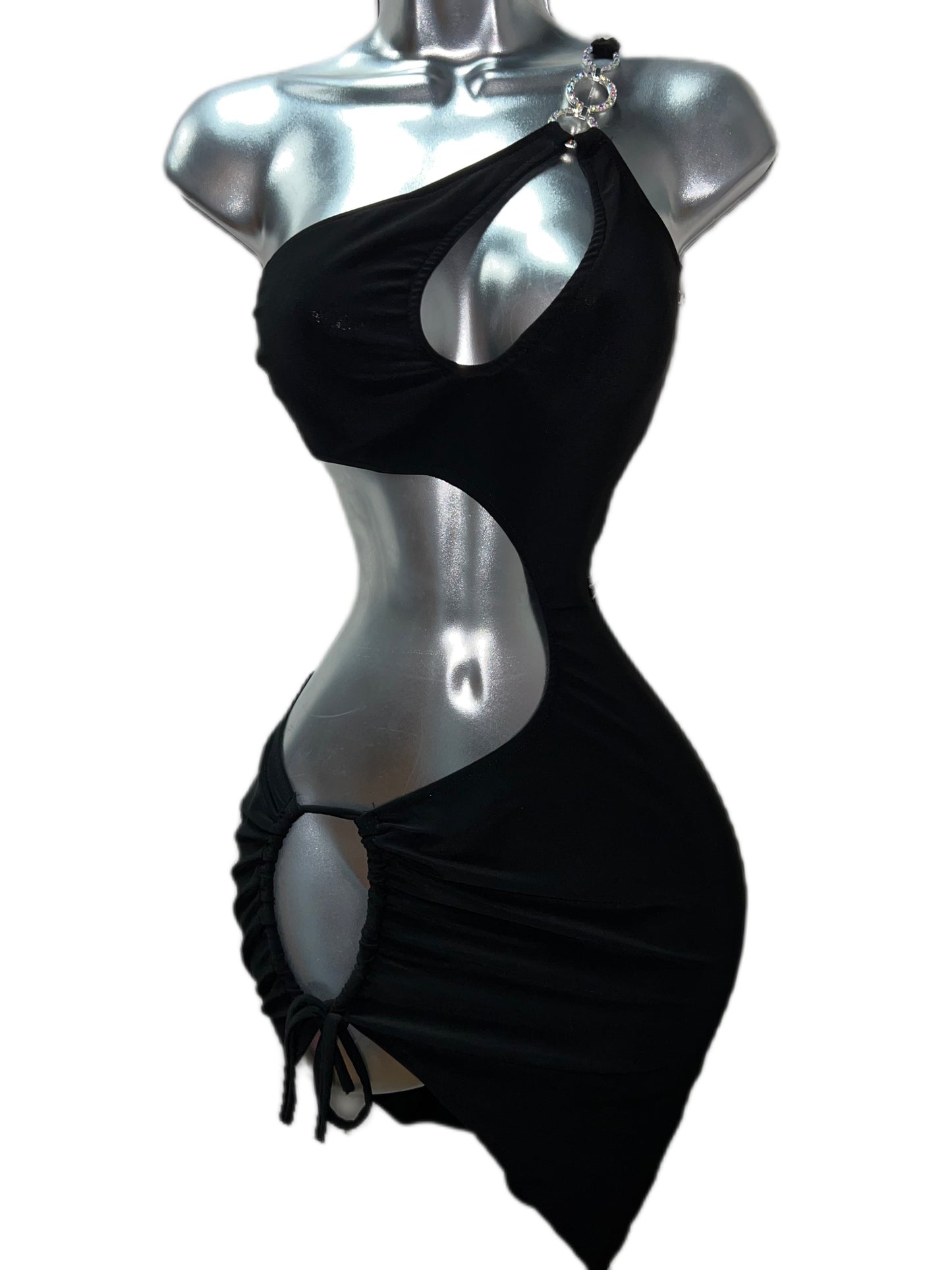 BLACK CUT-OUT DRESS