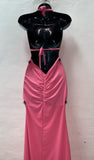 pINK FLOOR LENGTH GOWN WITH RHINESTONES
