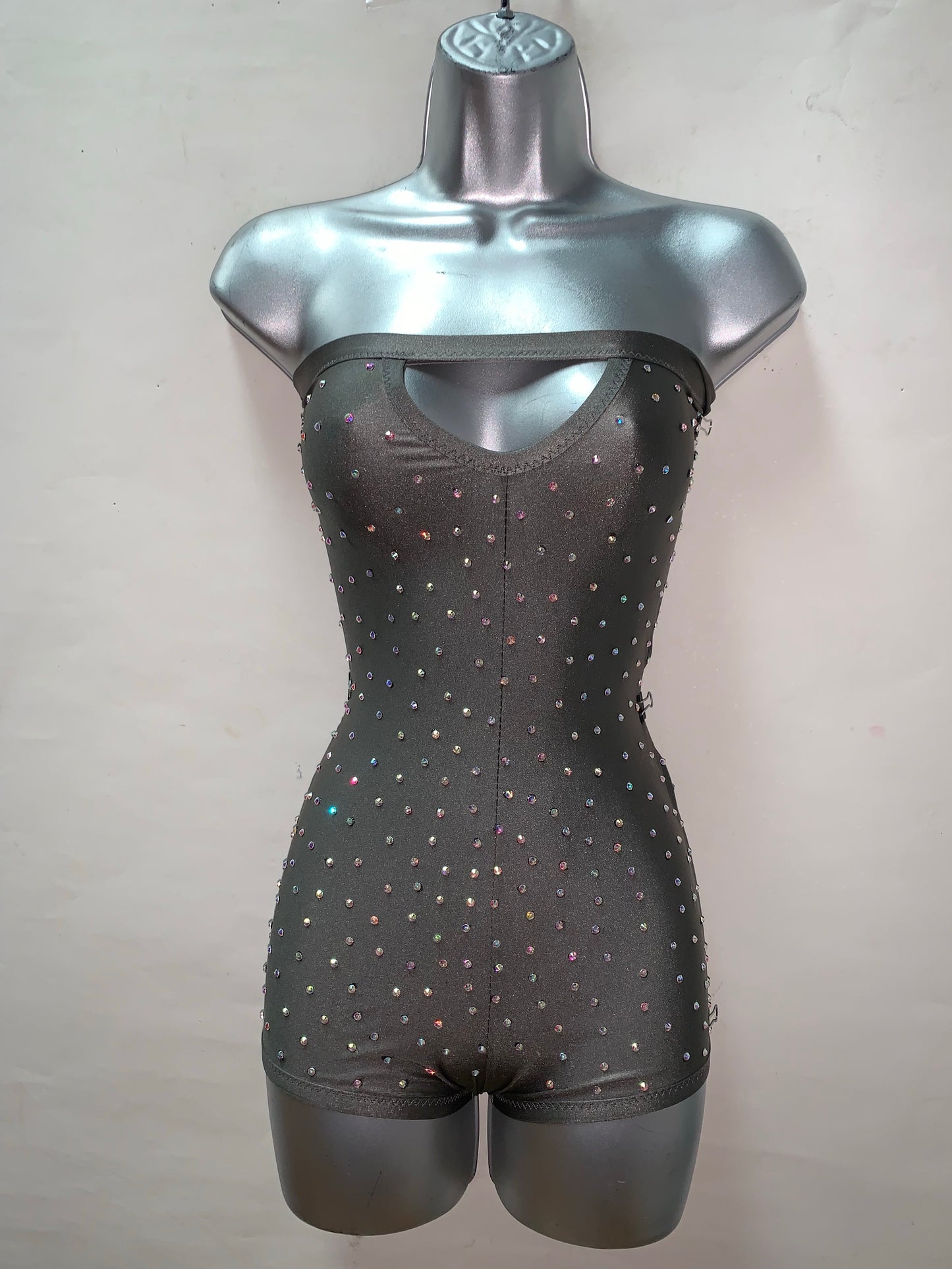 GREY ONE PIECE SHORTS