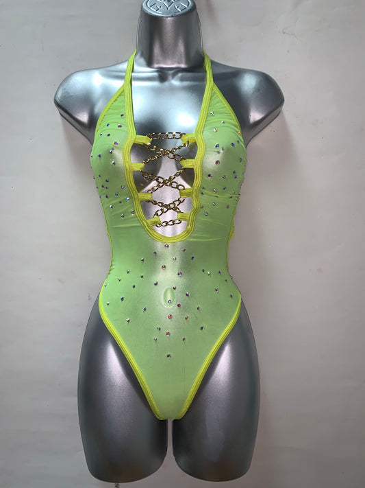 One Piece Rhinestone Ensemble