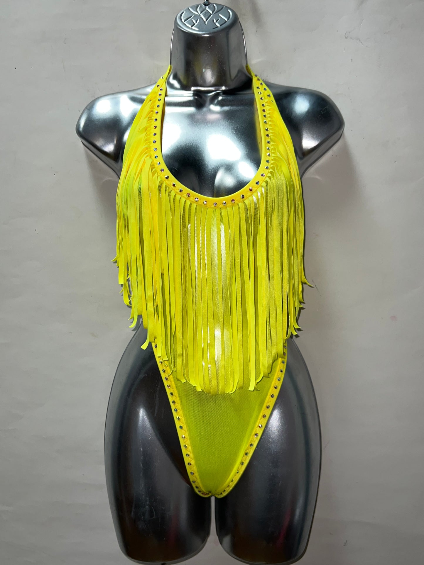 One Piece Yellow Fringe Ensemble