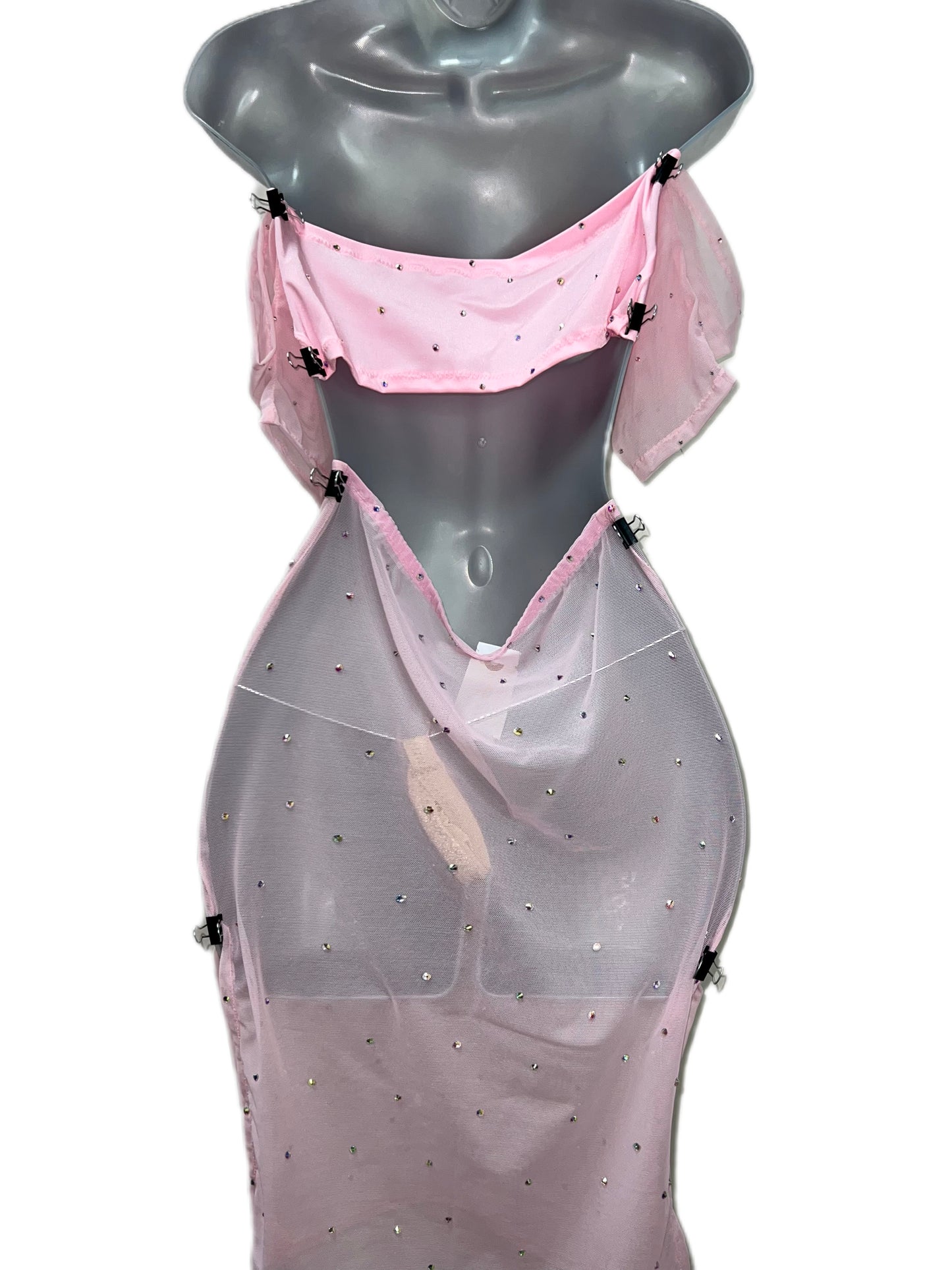 Two Piece Pink Skirt Set