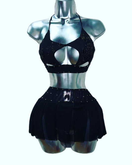 BLACK SKIRT SET