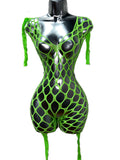 GREEN ONE PIECE NET OUTFIT