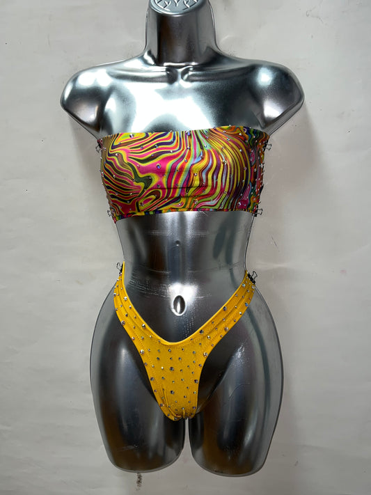 Two Piece Rainbow top Set