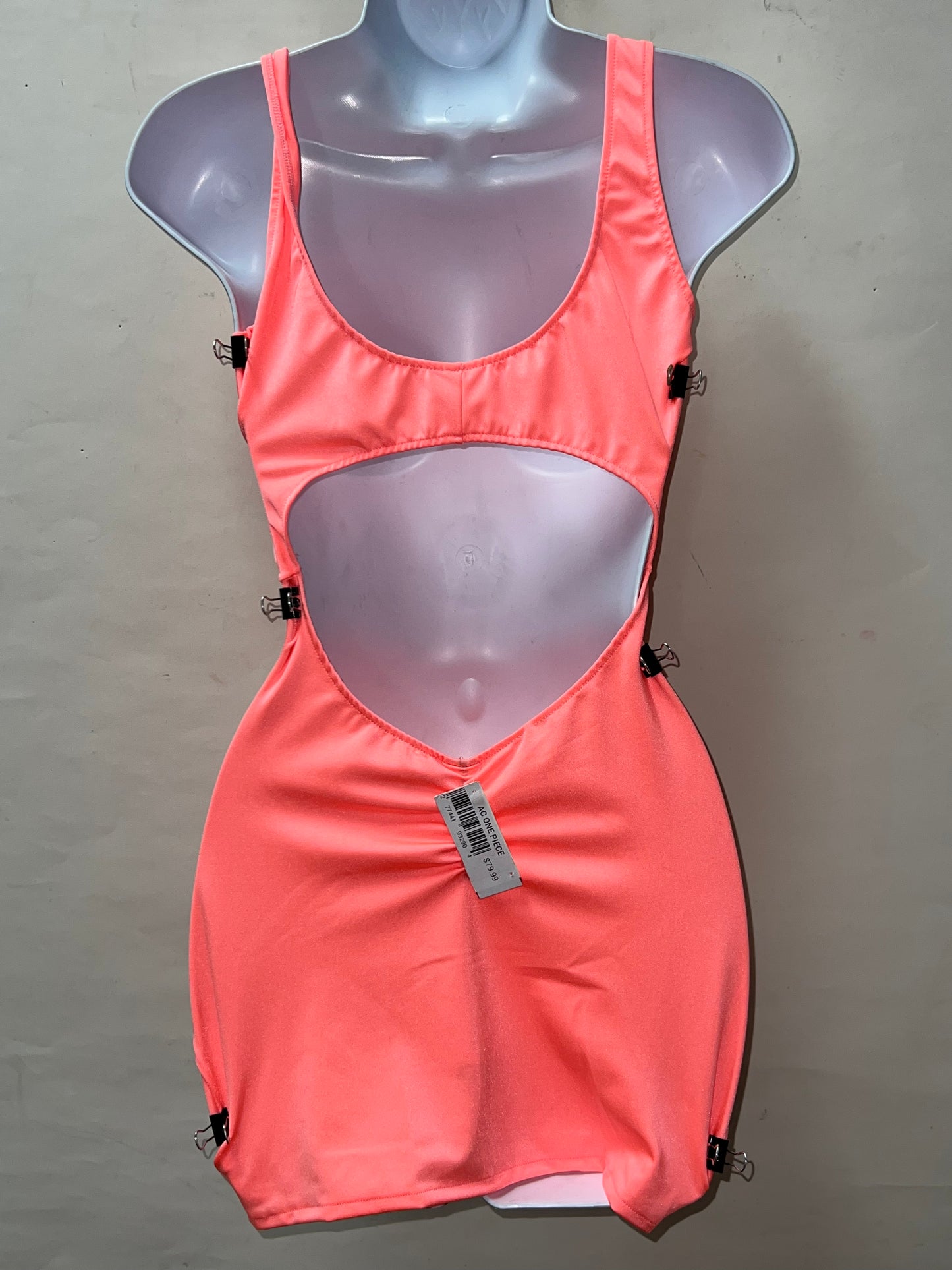 Rhinestone Peach Dress