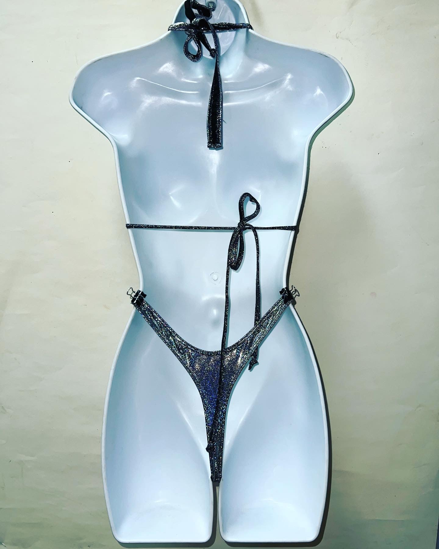 Two Piece Rhinestone Short Set